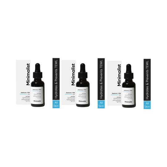 Minimalist 2% Hyaluronic Acid + PGA with Face Serum For Deep, Multilevel Hydration (30ml) Combo of 3