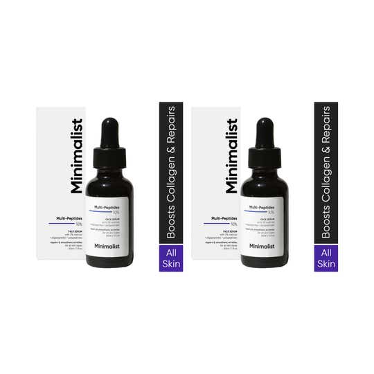 Minimalist 10% Multi Peptide Face Serum Anti Aging & Collagen Boost With Bio-Placenta 30ml Combo of 2