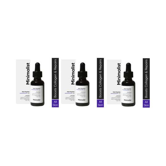 Minimalist 10% Multi Peptide Face Serum Anti Aging & Collagen Boost With Bio-Placenta 30ml Combo of 3