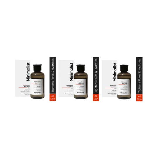 Minimalist 3%PHA Face Toner With Multi Biotics Minimizing Pore Size & Hydrating Skin 150ml Combo of 3
