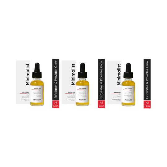 Minimalist AHA 25% + PHA 5% + BHA 2% Face Peel (30 ml) - Combo of 3