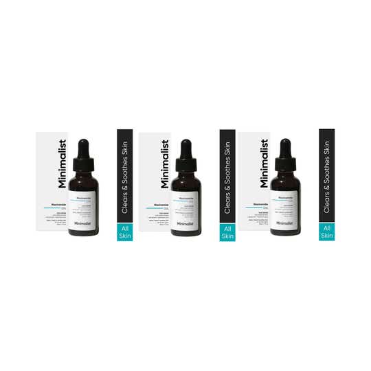 Minimalist 5% Niacinamide Face Serum Bifida Ferment & Oat Extract To Heal & Soothe (30ml) Combo of 3