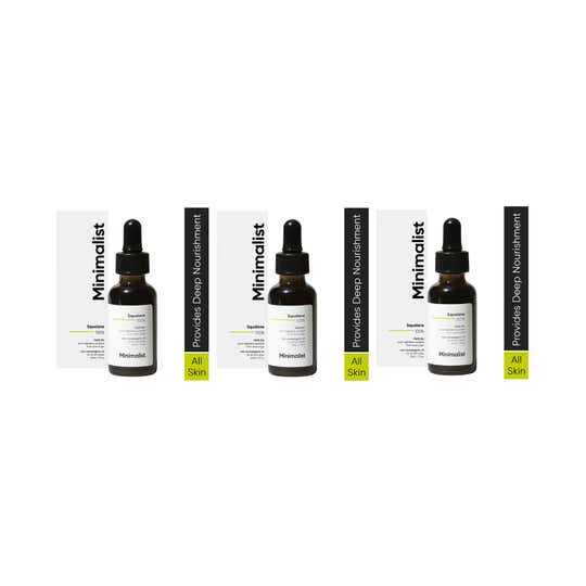 Minimalist 100%Squalane Face Oil Plant Derived all skin Moisturize & Reduce Fine Line 30ml Combo of 3