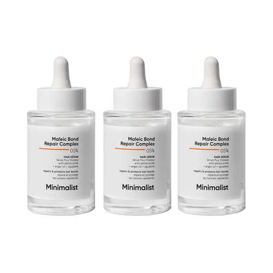 Minimalist Maleic Bond Repair Complex 5% Hair Serum Hair Smooth Split Ends Hair Fall 50ml Combo of 3