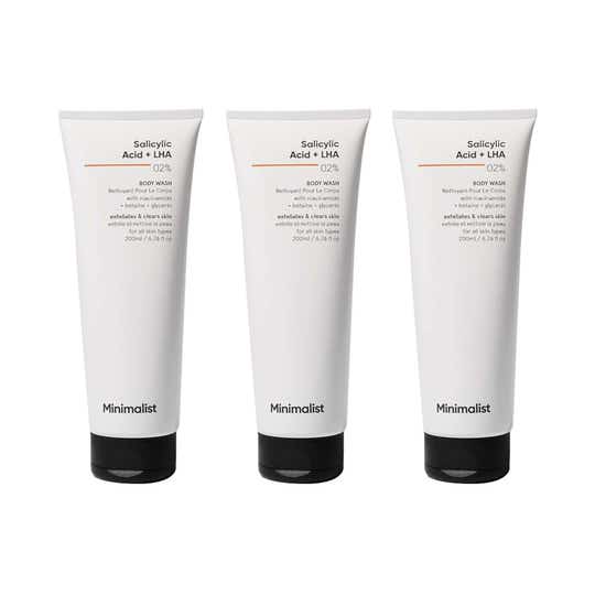 Minimalist Salicylic Acid & LHA 2% Body Wash With Niacinamide (200 ml) - Combo of 3