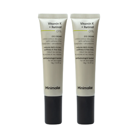 Minimalist Vitamin K + Retinal 01% Eye Cream (14 g) - Combo of 2
