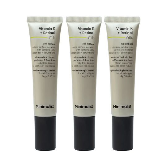 Minimalist Vitamin K + Retinal 01% Eye Cream (14 g) - Combo of 3