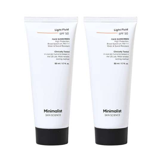 Minimalist Light Fluid SPF 50 Face Sunscreen (50 ml) - Combo of 2