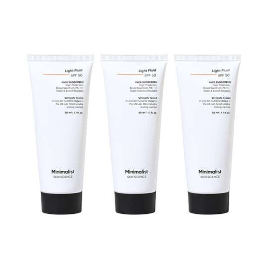 Minimalist Light Fluid SPF 50 Face Sunscreen (50 ml) - Combo of 3
