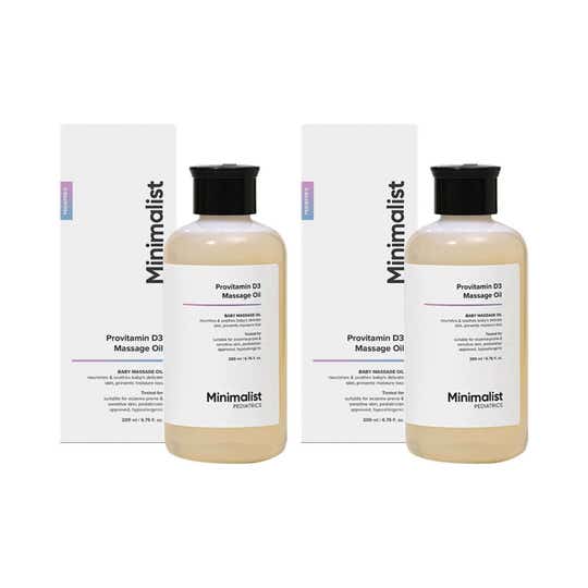 Minimalist Pediatrics Provitamin D3 Massage Oil (200 ml) - Combo of 2