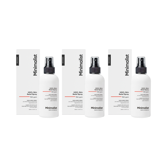 Minimalist HOCl Skin Relief Spray 150ppm (200 ml) - Combo of 3