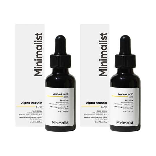 Minimalist Alpha Arbutin 02% Face Serum Mini (10 ml) - Combo of 2