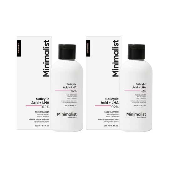 Minimalist Salicylic Acid + LHA 02% Cleanser (250 ml) - Combo of 2