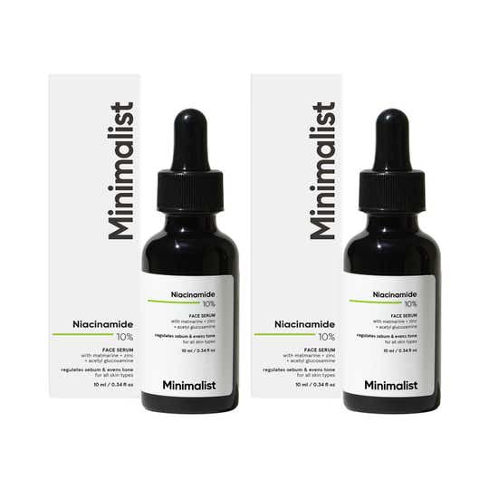 Minimalist Niacinamide 10% Face Serum Mini (10 ml) - Combo of 2