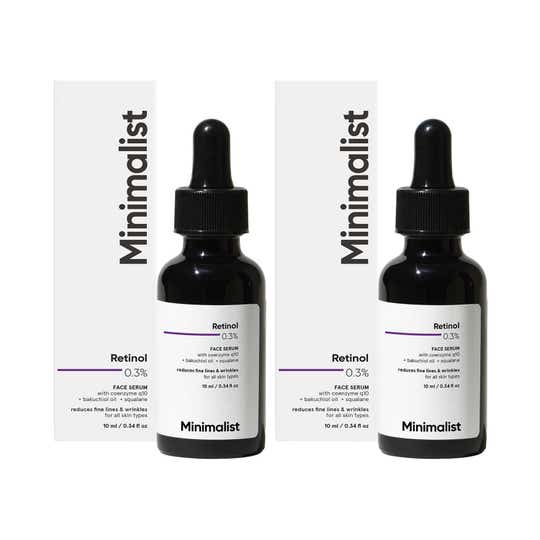 Minimalist Retinol 0.3% Face Serum Mini (10 ml) - Combo of 2