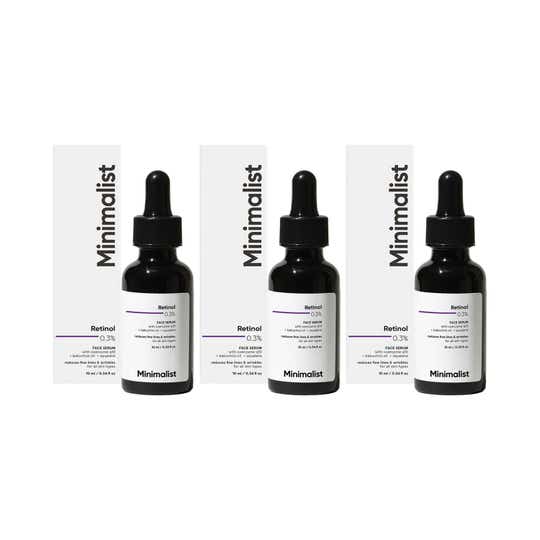 Minimalist Retinol 0.3% Face Serum Mini (10 ml) - Combo of 3