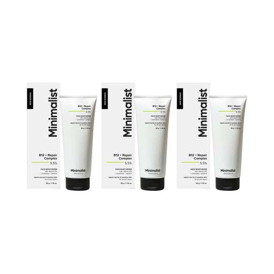 Minimalist Vitamin B12 + Repair Complex 5.5% Face Moisturizer (50 g) - Combo of 3