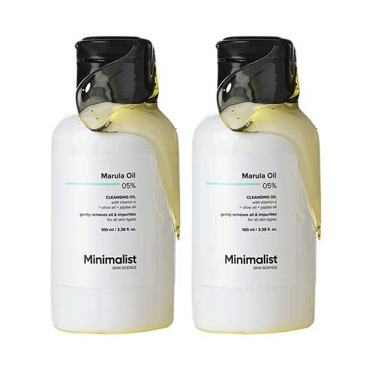 Minimalist Marula Oil 5% Cleansing Oil (100 ml) - Combo of 2