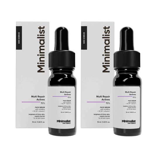 Minimalist Multi Repair Actives 15% Face Serum (10 ml) - Combo of 2