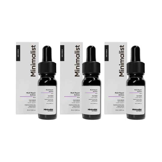Minimalist Multi Repair Actives 15% Face Serum (10 ml) - Combo of 3