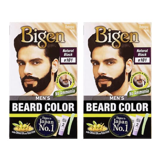 Bigen Men'S Beard Color No Ammonia Natural Black B101 (40 g) (Pack Of 2) Combo