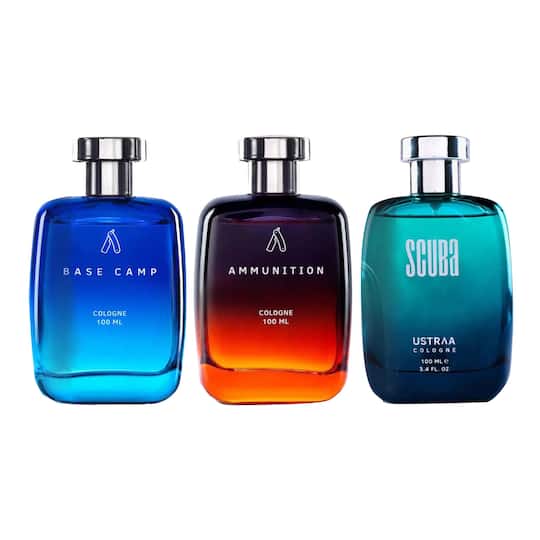 Ustraa Cologne For Men Deep And Fresh Scuba, Cologne For Menbase & Ammunition Perfume Combo