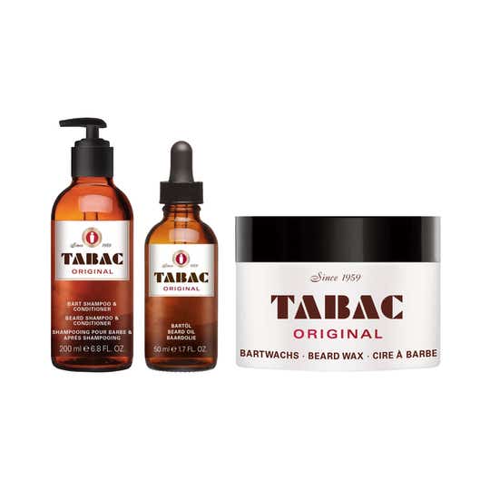 Tabac Beard Shampoo & Conditioner (200 ml) & Original Beard Oil (50 ml) Tabac Beard Wax (40 g) Combo