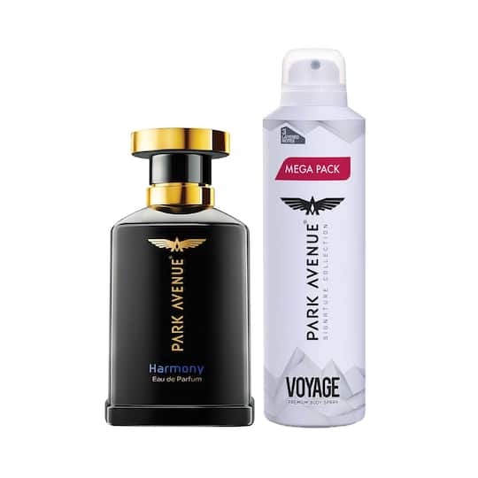 Park Avenue Harmony Eau De Parfum (100 ml) & Voyage Men's Premium Body Spray (220 ml)