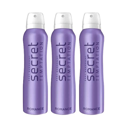 Secret Temptation Romance Daily Freshness Deodorant Body Spray (225 ml) (Pack of 3) Combo