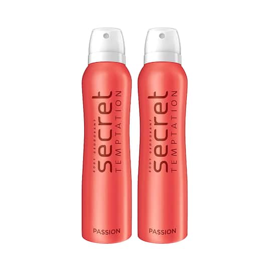 Secret Temptation Passion Daily Freshness Deodorant Body Spray (150 ml) (Pack of 2) Combo
