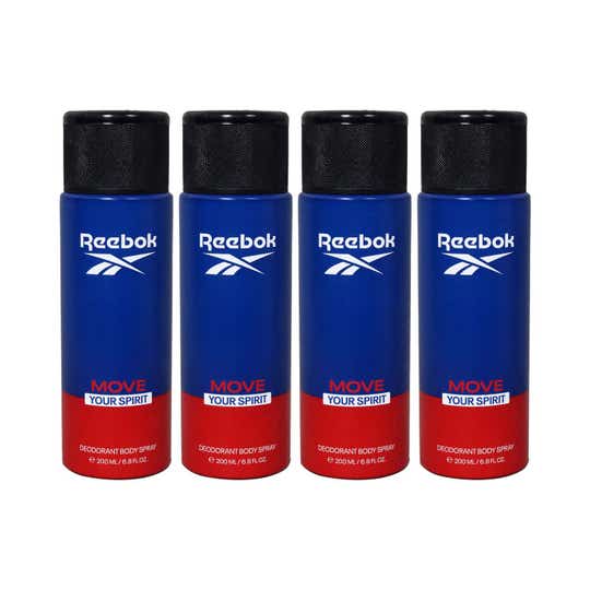 Reebok Men Deo-Move Your Spirit Blue Combo (200 ml) (Pack of 4)