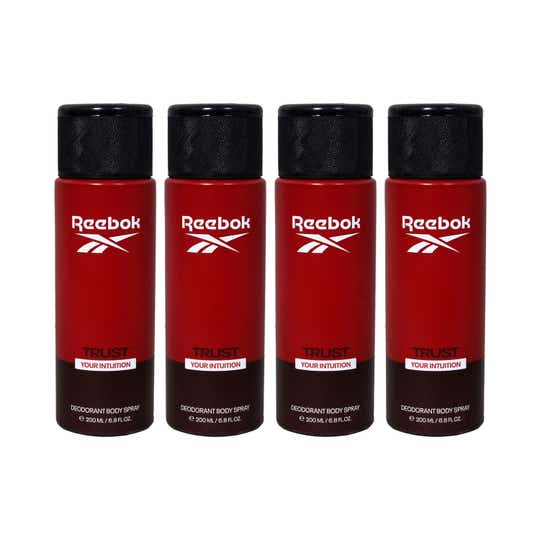 Reebok Men Deo-Trust Your Intuition Blue Combo (200 ml) (Pack of 4)