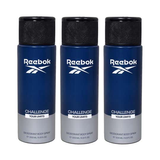 Reebok Men Deo-Challenge Your Limits Blue Combo (200 ml) (Pack of 3)