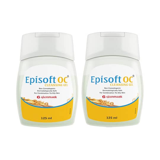 Episoft OC Cleansing Gel For Acne-Prone and Oily Skin Pack of 2 (125 ml) Combo