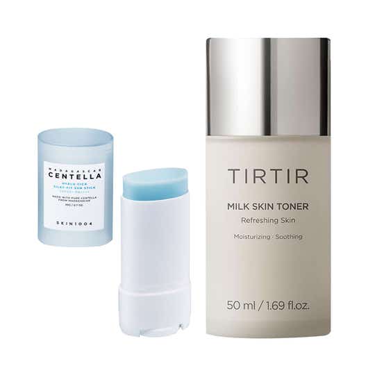 TIRTIR x SKIN1004 Skincare – Milk Skin Toner + Hyalu-Cica Sun Stick Combo