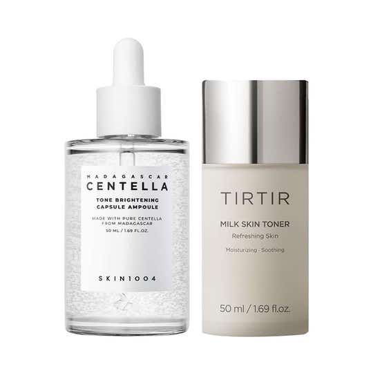 TIRTIR x SKIN1004 Skincare – Milk Skin Toner + Brightening Ampoule Combo