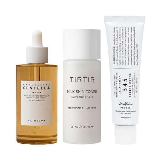 SKIN1004 Madagascar Centella Ampoule 100 ml+ TIRTIR Toner 20 ML + Dr.Althea Relief Cream 50 ML