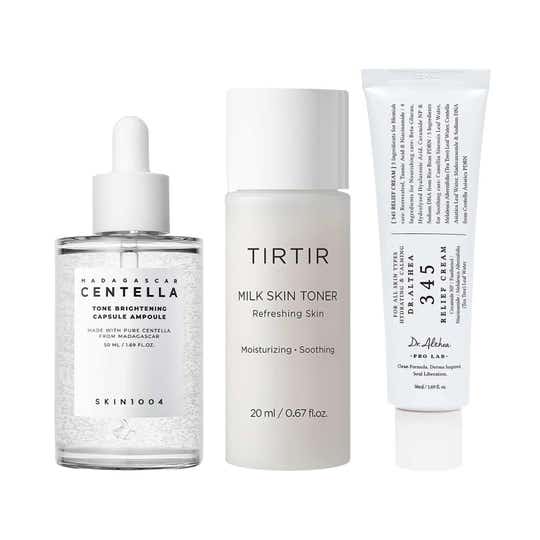 Skin1004 + TIRTIR + Dr.Althea Skin Care Gift Set ( Ampoule 50 ml+ Toner 20 ML + Relief Cream 50 ML)