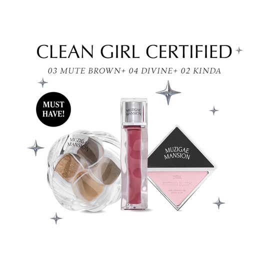 Muzigae Mansion Clean Girl Makeup Essentials - Eye Palette + Blush + Lip Tint