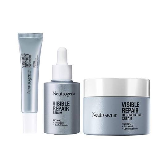 Neutrogena Visible Repair Ultimate Night Routine Combo - Eye Cream + Serum + Regenerating Cream