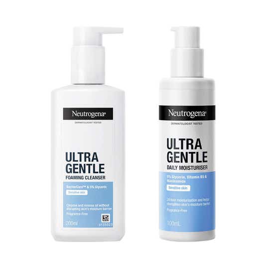 Neutrogena Ultra gentle cleanser + daily moisturiser;ultra-gentle line,sensitive skin monsoon Combo