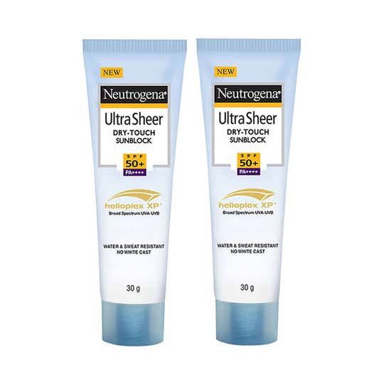 Neutrogena Ultrasheer SPF50+ PA++++ Moisturizing Face Sunscreen Oily & Sensitive Skin Combo