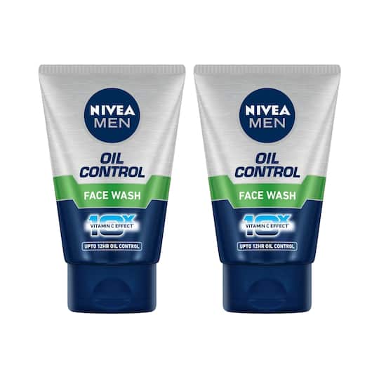 Nivea Men Oil Control Aircool Mint Crystal Facewash (100 g) (Pack Of 2) Combo