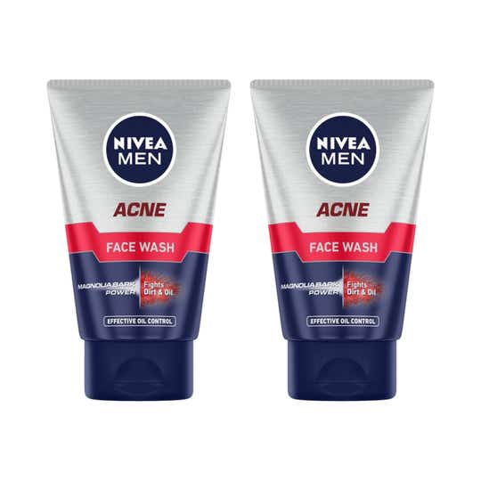 Nivea Men Cleansing Acne Facewash Large (100 g) (Pack Of 2) Combo
