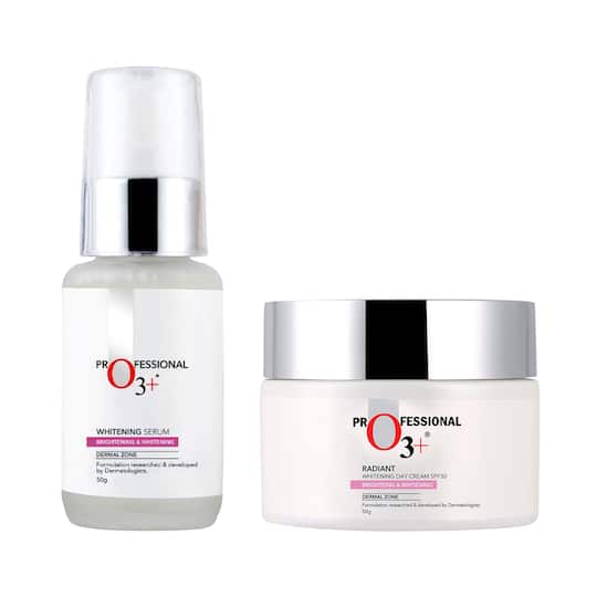 O3+ Dermal Zone SPF 30 Whitening Day Cream (50g) & Brightening & Whitening Serum (50ml) Combo