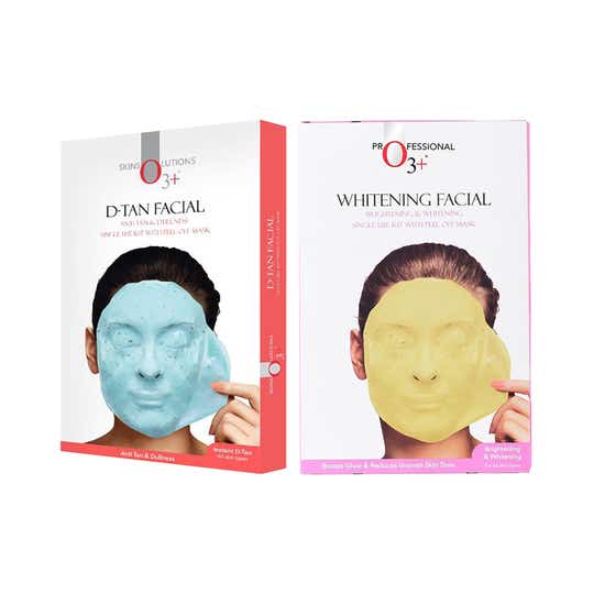 O3+ D-Tan Facial Anti Tan & Dullness Face Mask (45g) & Whitening Facial Kit Combo