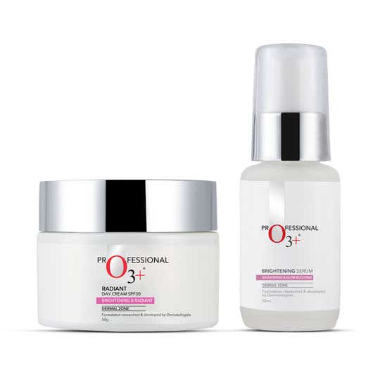 O3+ Dermal Zone SPF 30 Whitening Day Cream (50g) & Brightening & Whitening Serum (50ml) Combo