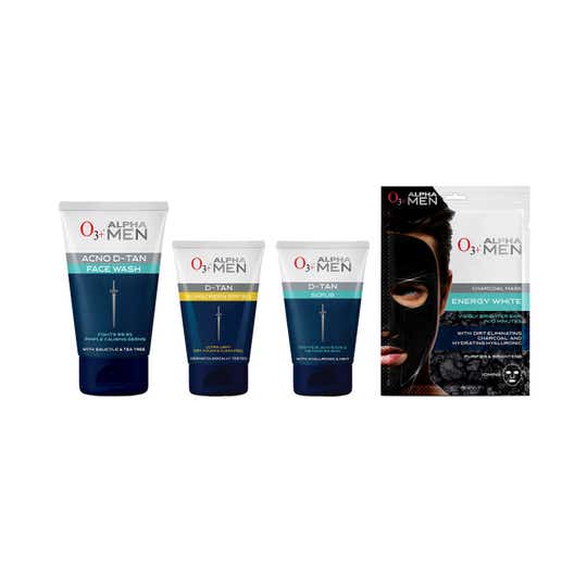 O3+ Alpha Men D-Tan Skin Care Grooming Combo
