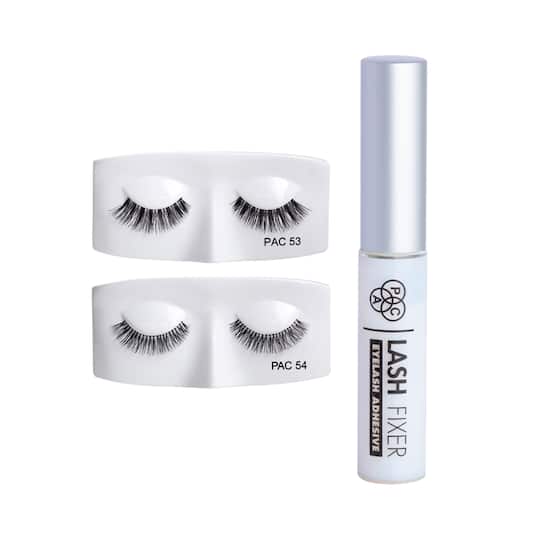 PAC Tapered Lash 53, Tapered Lash 54 & Lash Fixer Eyelash Adhesive Transparent Combo