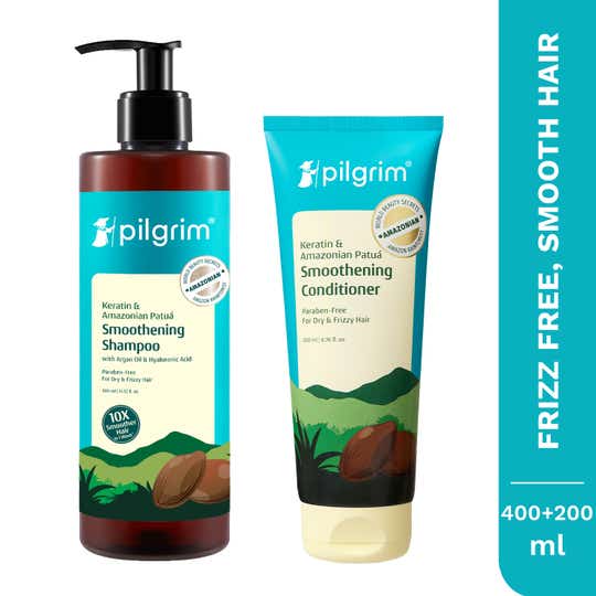Pilgrim Patua Smoothening Combo 400 ml & Patua Shampoo & Conditioner Combo